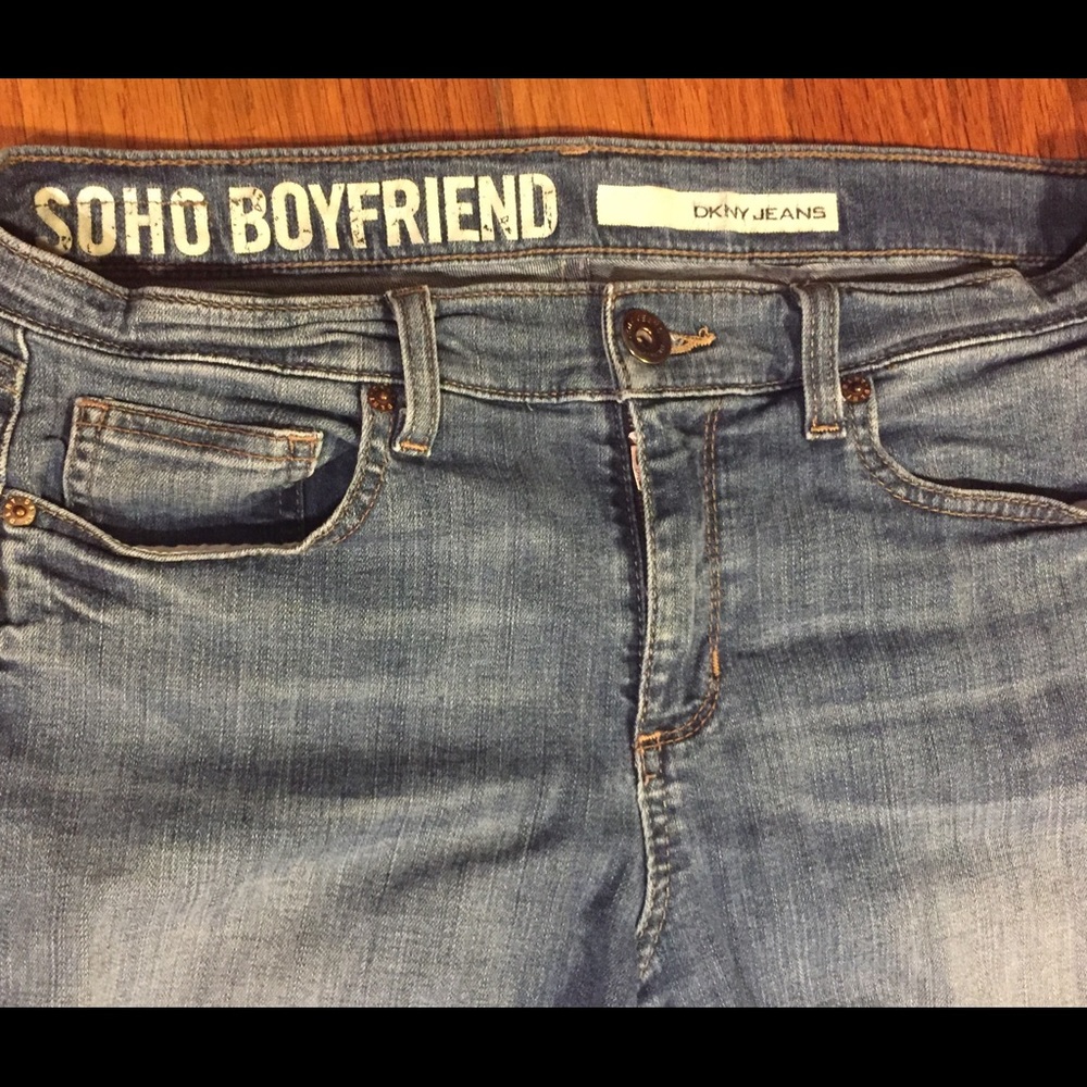 DKNY SOHO Boyfriend Cuffed Jeans
